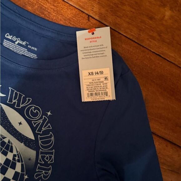 Girls Cat and Jack Long Sleeve Shirt XS(4-5) Cosmic Wonder. - Picture 4 of 4
